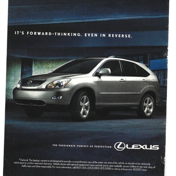 Lexus Rx 330 Luxury Car Auto 2000s Print Ad - Picture 2 of 2